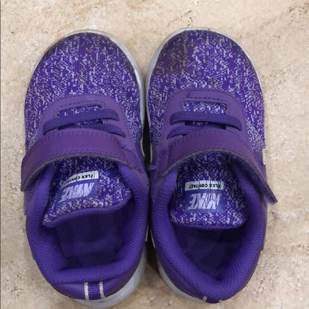 Nike Flex purple sneakers girl toddler size 8C